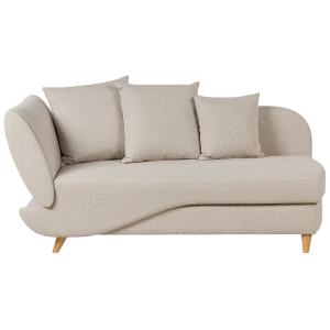 Chaise longue côté gauche en tissu beige ii