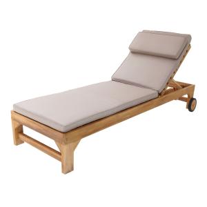 Chaise longue de jardin avec coussin et dossier réglable, t…