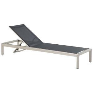 Chaise longue en aluminium noir