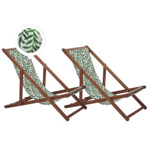 Chaise longue en bois solide vert
