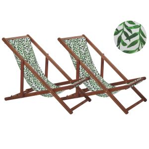 Chaise longue en bois vert avec tissus de remplacement