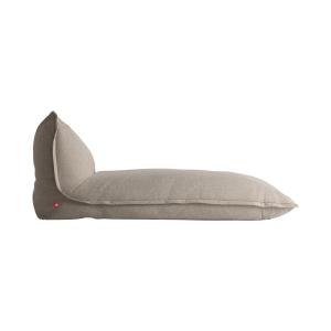 Chaise longue en polypropylène taupe  en 100x175x71 cm
