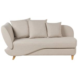 Chaise longue en tissu beige 69x155