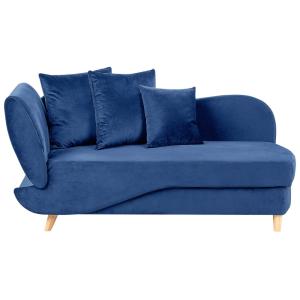 Chaise longue en tissu bleu 69x155
