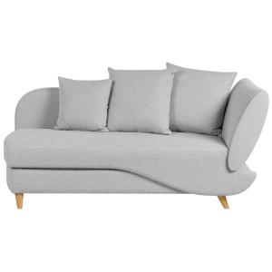 Chaise longue en tissu gris 69x155