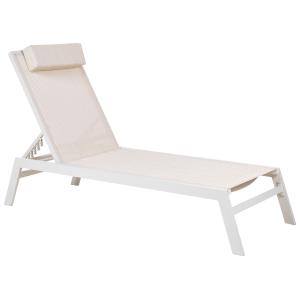 Chaise longue Métal Beige