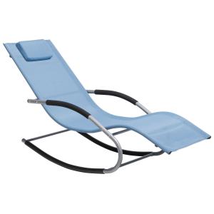 Chaise longue Métal Bleu