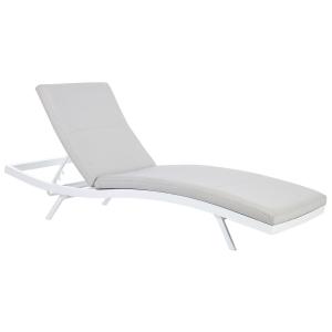 Chaise longue Métal Gris clair