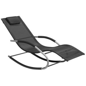 Chaise longue Métal Noir