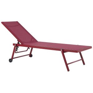 Chaise longue Métal Rouge Bordeaux