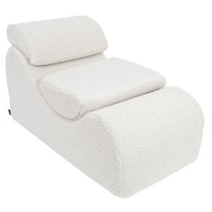 Chaise longue ondulée en mousse pour enfants - crème