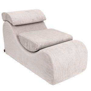 Chaise longue ondulée en mousse pour enfants - écrue