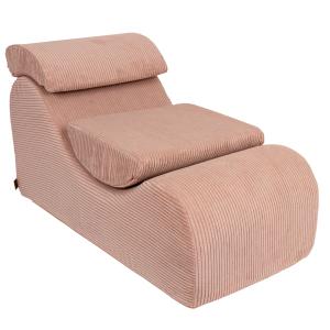 Chaise longue ondulée en mousse pour enfants - rose poudrée…