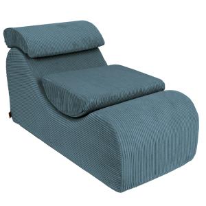 Chaise longue ondulée en mousse pour enfants - turquoise