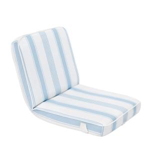 Chaise longue pliante inclinable polyester bleue