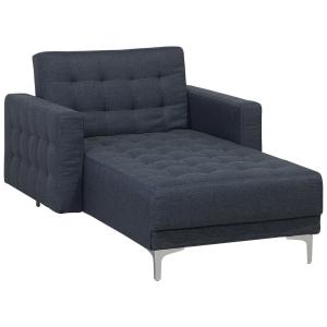 Chaise longue tissu gris foncé