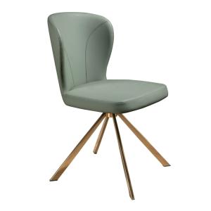 Chaise pivotante en simili-cuir vert clair