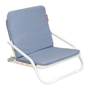 Chaise Plage Pliante Polyester Bleu