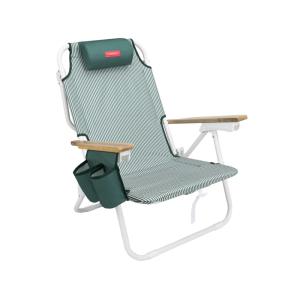 Chaise Plage Pliante Polyester Vert