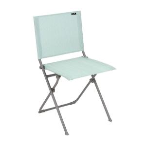 Chaise pliante compacte en acier bleu L50xl49xH87