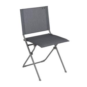 Chaise pliante compacte en acier gris L50xl49xH87