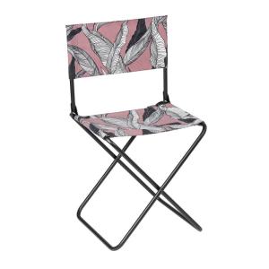Chaise pliante compacte en acier rose L45xl42xH82