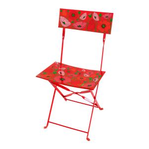 Chaise pliante  rouge acier 43 x 46 x 83 cm