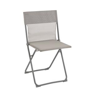 Chaise pliante ultra-compacte en acier marron L44xl48xH83