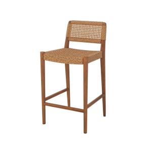 Chaise pour îlot central de jardin 65 cm en teck vernis