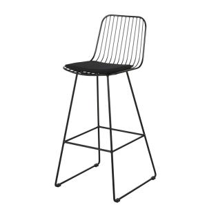 Chaise pour îlot central en acier noir H65