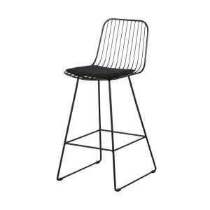Chaise pour îlot central en acier noir H65