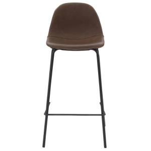 Chaise snack imitation cuir marron