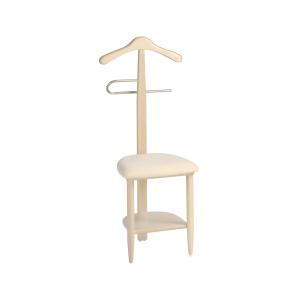 Chaise-valet de nuit en bois de hêtre chêne 105x45x41 cm