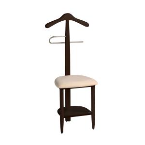 Chaise-valet de nuit en bois de hêtre wengé 105x45x41 cm