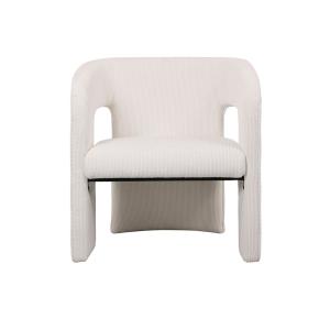 Chaise velours côtelé blanc 66x69x73cm