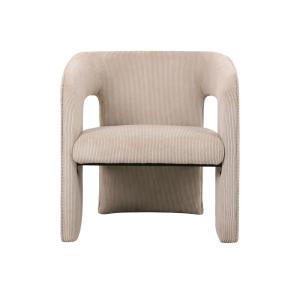 Chaise velours côtelé gris 66x69x73cm