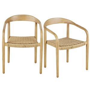 Chaises à dîner de jardin professionnelles en bois d'acacia…