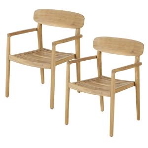 Chaises à dîner de jardin professionnelles en bois d'acacia…