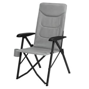 Chaises d'extérieur dossier réglable porte-gobelet gris