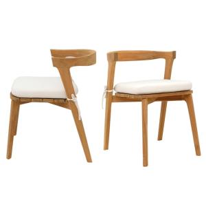 Chaises de jardin en teck massif ( lot de 2)