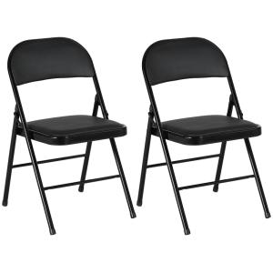 Chaises pliantes portables acier noir