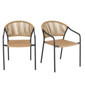 Chaises professionnelles en acier gris anthracite et beige…