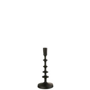 Chandelier 1 bougie en aluminium noir 12x32cm