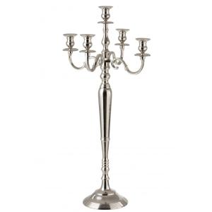 Chandelier 5 bras alu argent H100cm