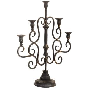 Chandelier en métal pour 5 bougies, 45,5 x 13,5 x 48,5 h cm