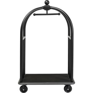 Chariot à bagages en acier noir