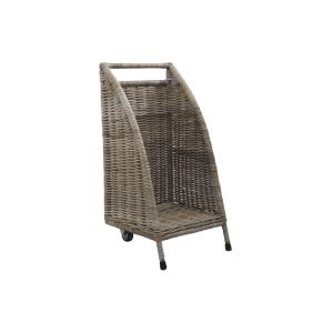 Chariot à buches à roulettes