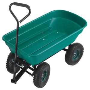 Chariot de jardin avec fonction d'inclinaison vert