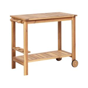 Chariot de jardin en bois d'acacia clair