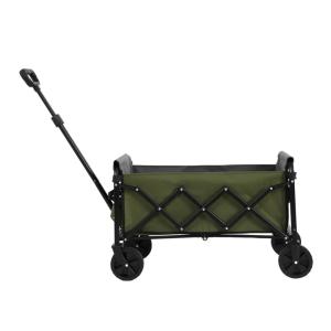 Chariot de plage pliable avec roues, vert armée 66 x 41 x 4…
